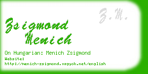 zsigmond menich business card